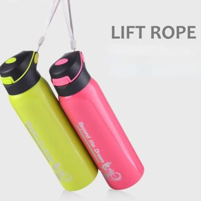 1PC Stainless Steel Sports Insulated Water Cup Outdoor Mountaineering Drinking Water Bottle Business Gift Bicycle Accessories