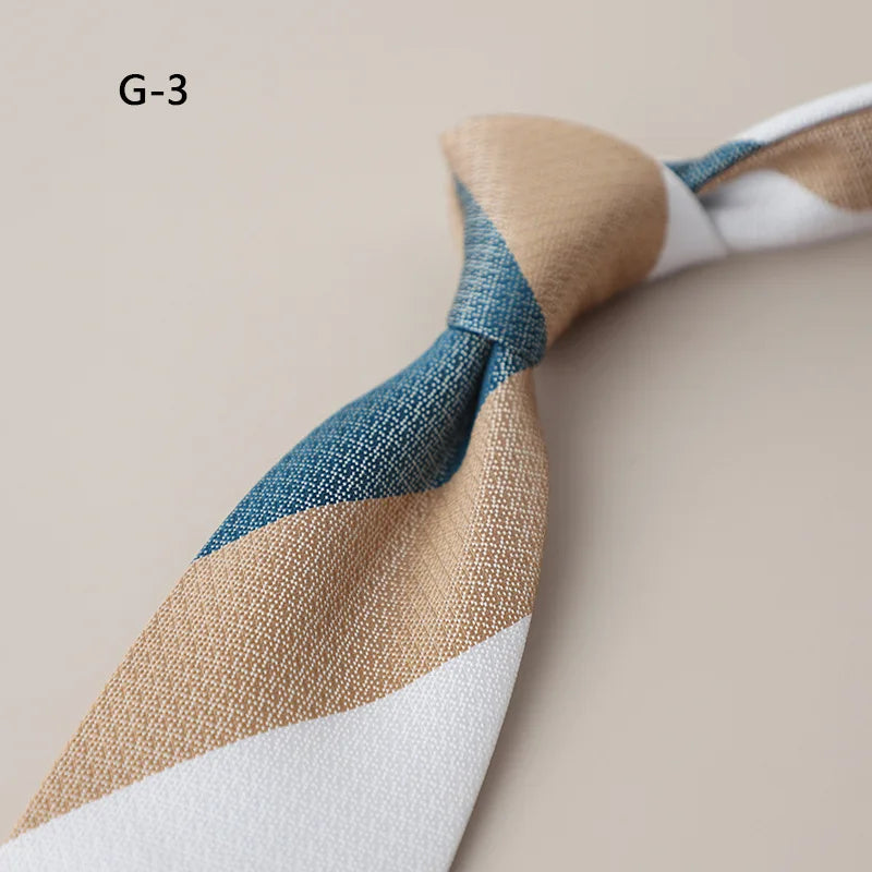 8CM Formal Striped Neckties For Men Suit Professional Gentleman Polyester Paisley Neck Tie Male Groomsman Wedding Party Cravat