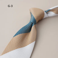 8CM Formal Striped Neckties For Men Suit Professional Gentleman Polyester Paisley Neck Tie Male Groomsman Wedding Party Cravat