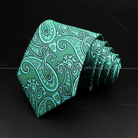 New Design Wedding Men Tie Green Solid Striped Paisley Flower Neckties Men Business Dropshipping Groom Collar Accessories Gift