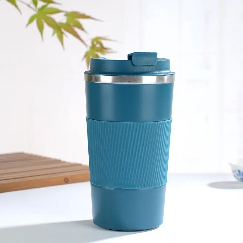 380ml 510ml Stainless Steel Coffee Cup Thermos Mug Garrafa Termico Caneca Termica Cafe Copo Non-slip Travel Car Insulated Bottle