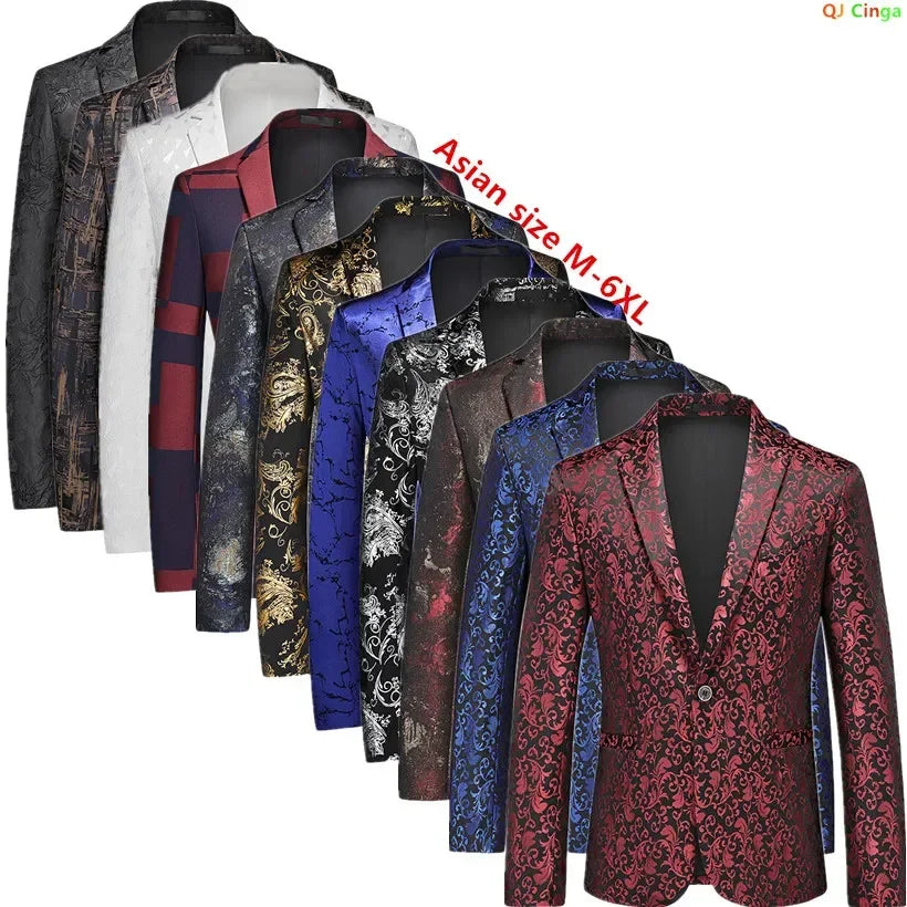 Blue Men's Blazer,Wedding Party Dress Jacket,Khaki Black White Available,Slim Fit Blazer,Asian Size M-6XL