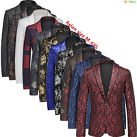 Blue Men's Blazer,Wedding Party Dress Jacket,Khaki Black White Available,Slim Fit Blazer,Asian Size M-6XL