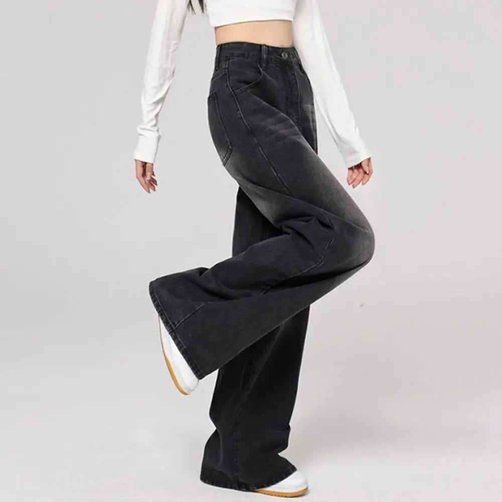 INS Style Straight Leg Y2K Jeans High Waist Loose Retro Jeans Women Autumn Baggy Denim Pants Streetwear