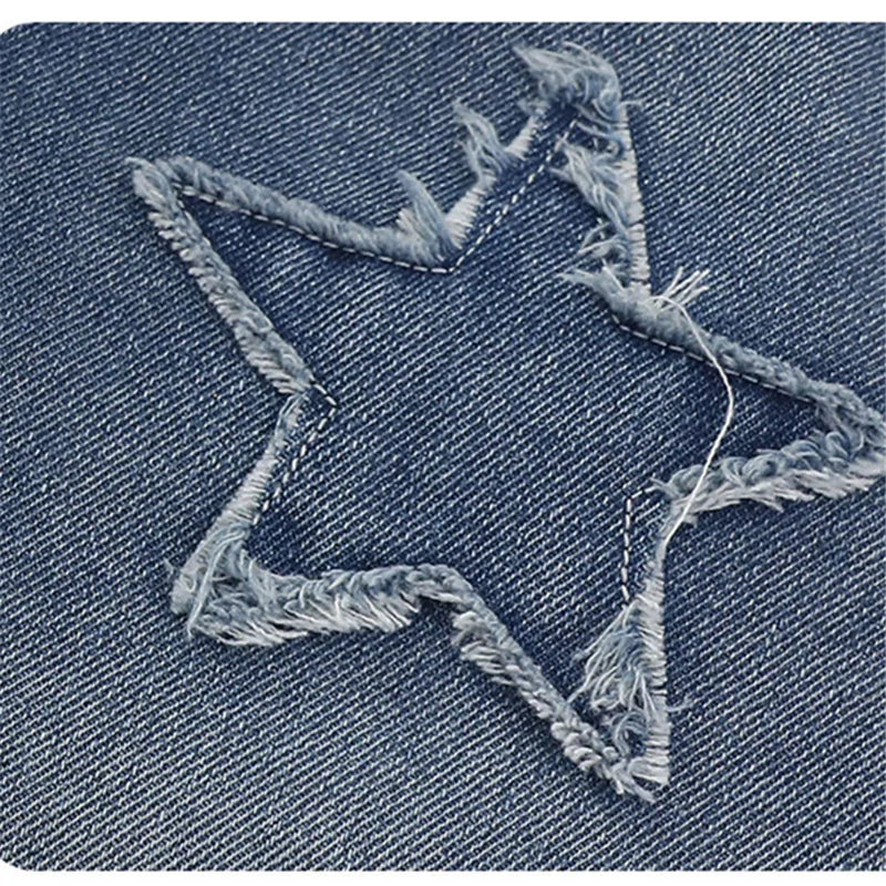 Girls Jeans 2025 Spring Autumn New Fashion Star Pattern Casual Denim Pants School Kids Trendy Teenage Children's Trousers 5-14T