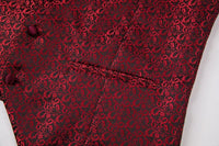 2025 New Wedding Host Performance Men's Suit Dress Three-piece Botanical Floral Pattern  Blazer  for Men with Pants and Vest