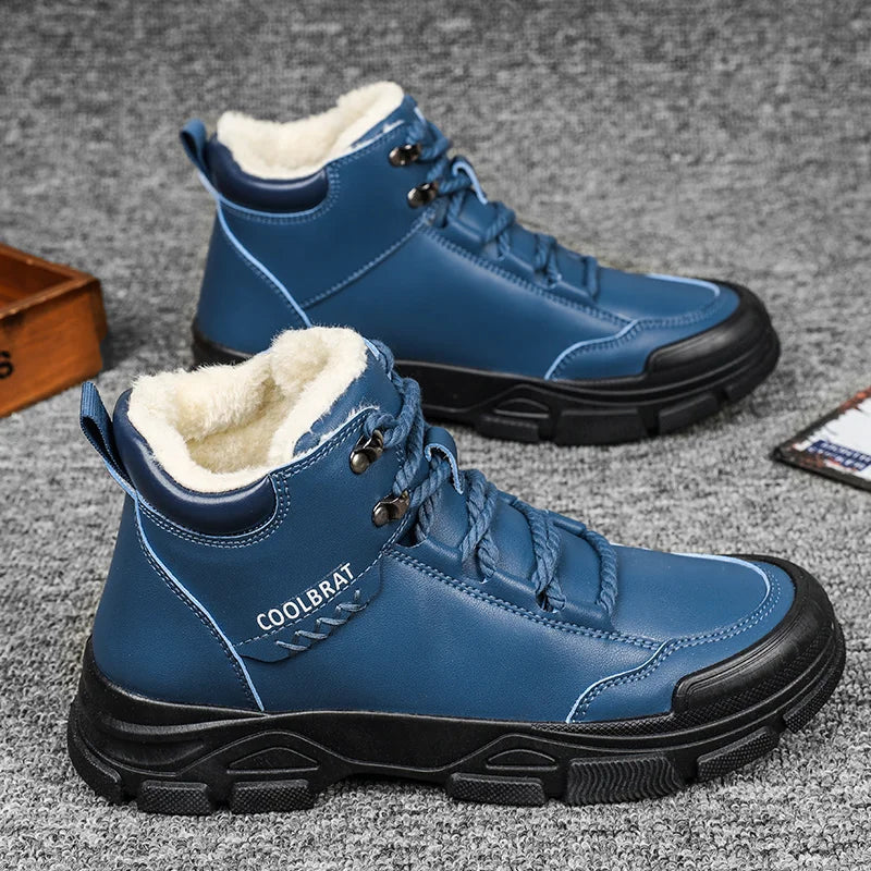Men's high top denim boots, casual sports shoes, trendy and fashionable men's boots