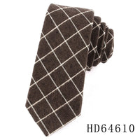 Cotton Skinny Tie For Men Women Casual Plaid Neck Tie For Party Business Wedding Neckties Adult Suit Slim Neck Ties For Gifts
