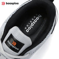 Baasploa Men Running Shoes Brand Mesh Breathable Casual Sneakers Male Lace-Up Comfort Lightweight Sport Shoes Non-Slip Outdoor