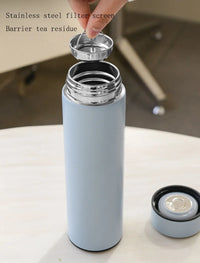 500ML Stainless Steel Thermos Cup With Strainer Leakproof Thermal Cup Home Vacuum Flasks Coffee Cup Milk Mug Long-lasting Heat