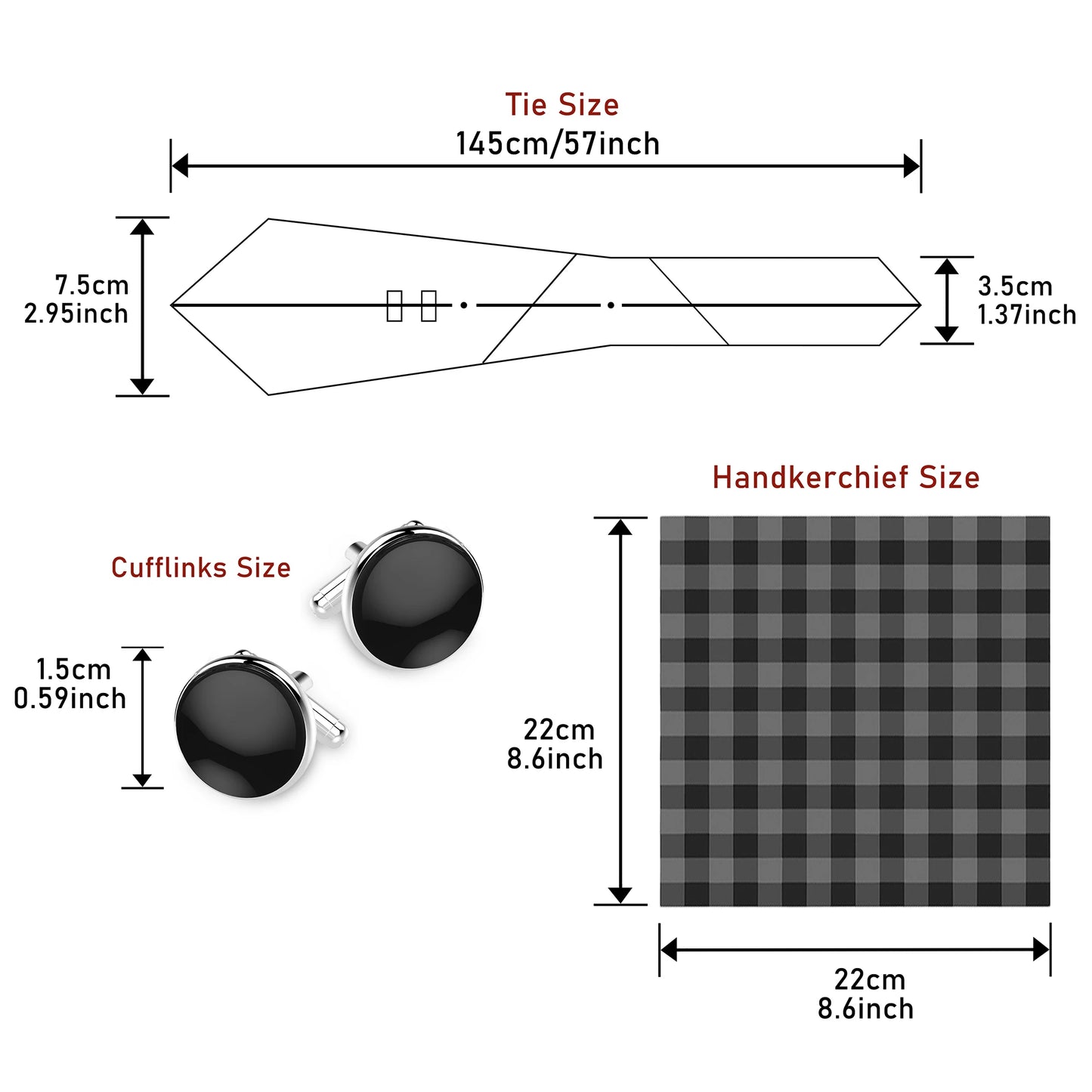 High Quality 7.5 cm Stripe Blue Tie Pocket Square Cufflinks Set For Men Gift Box Wedding Gravatas Fit Workplace