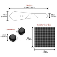 High Quality 7.5 cm Stripe Blue Tie Pocket Square Cufflinks Set For Men Gift Box Wedding Gravatas Fit Workplace