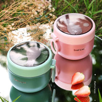 600ml Food Thermal Jar Insulated Soup Cup Thermos Containers Stainless Steel Lunch Box Thermo Keep Hot Vaccum Cup With Spoon