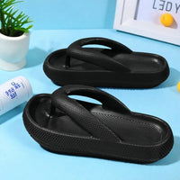 Ladies Lightweight Solid Color Sandals - Casual Indoor/Outdoor Couples Flip Flops, Comfortable Slip-On Beach Footwear