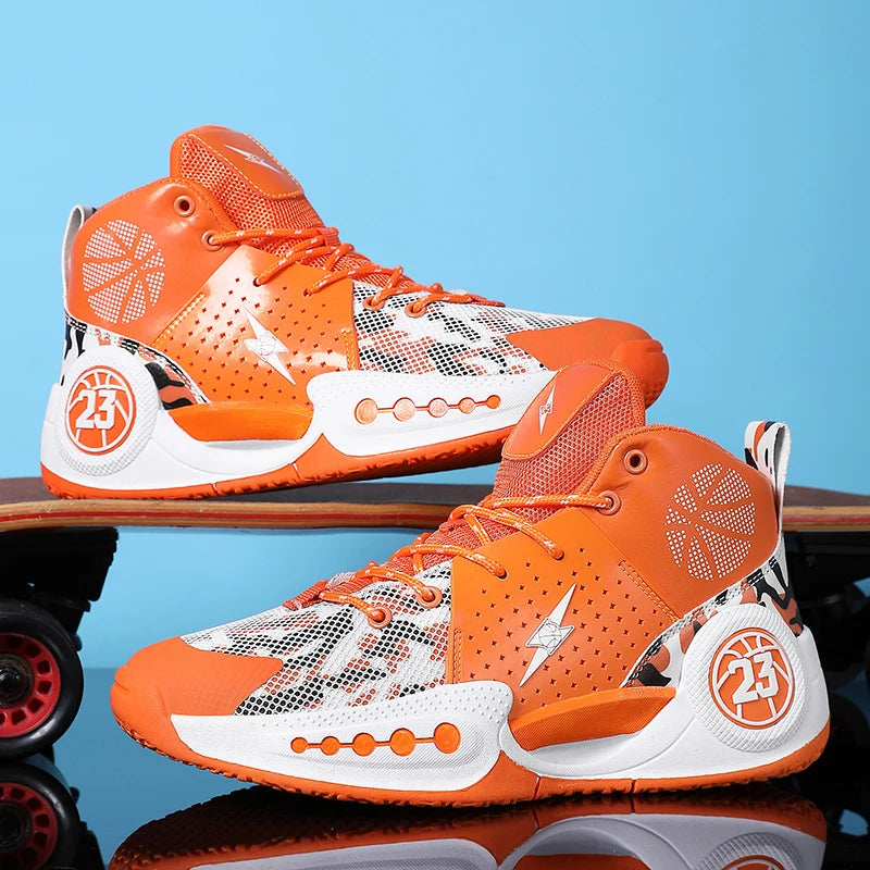 Men Basketball Shoes Big Size Fashion Sports New Anti-Friction Anti Slip Soft Elastic Outdoor Practical Basketball Boots for Man