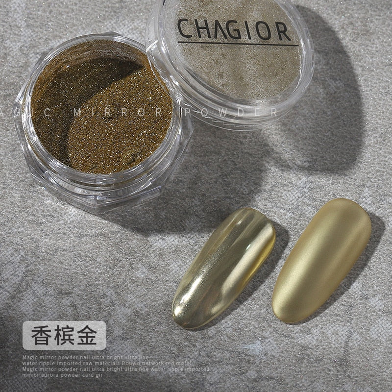 Metallic Magic Mirror Colorful Chameleon Nail Glitter Powder Super Smooth Nail Art Dust Manicure DIY Nail Decorations