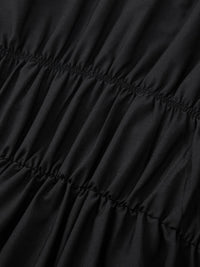 European and American fashion, sunny, large-sized solid color contrast 2-in-1 long-sleeved dress, floor-length dress