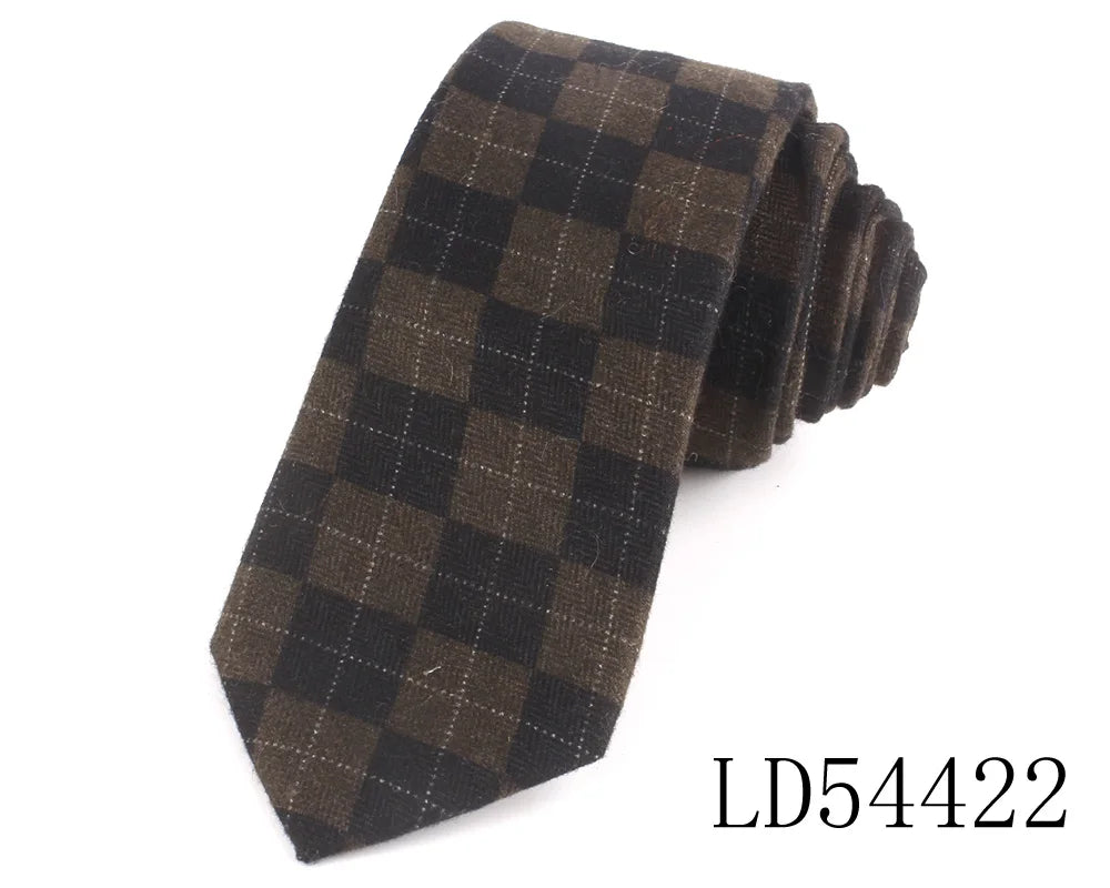 New Cotton Ties Casual Skinny Necktie For Party Boys Girls Plaid Neck Tie Wedding Necktie For Groom Neck Wear For Men Gravata