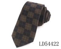 New Cotton Ties Casual Skinny Necktie For Party Boys Girls Plaid Neck Tie Wedding Necktie For Groom Neck Wear For Men Gravata