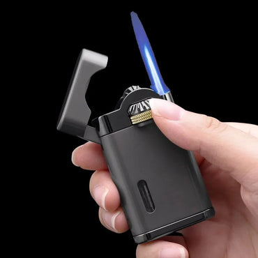New Metal Outdoor Windproof Turbine Gas Torch Lighter Kitchen Barbecue Cooking Jewelry Welding Cigar Lighter Tool High End Gifts