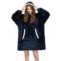 Winter Wearable Blankets Soft Warm Blanket Hoodie Sweatshirt Women Men Pullover Fleece Oversized Giant TV Blankets
