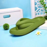 Ladies Lightweight Solid Color Sandals - Casual Indoor/Outdoor Couples Flip Flops, Comfortable Slip-On Beach Footwear