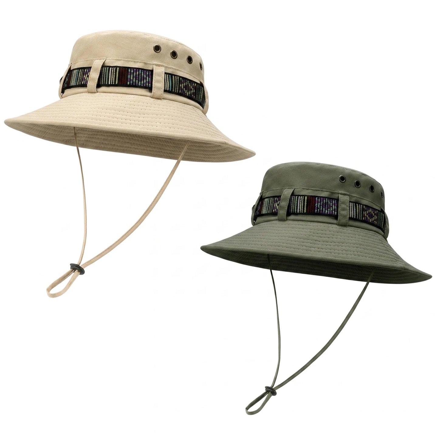 Four Seasons Bucket Hat Sun-Protection Hat for Outdoor Activities UPF50+ Wide Brim Adjustable Fishing Cap for Men and Women