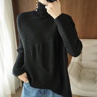 2022 Autumn Winter Women Sweater Turtleneck Cashmere Sweater Women Knitted Pullover Fashion Keep Warm  Loose Tops