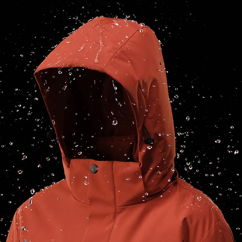 LNGXO Unisex Winter Warm Waterproof Jacket Hiking Climbing Trekking Skiing Rain Coat Men Women Windproof Fleece Windbreaker