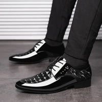 Men's Groom Wedding High-end Leather Shoes Men's Business Casual Leather Shoes Plus Size 39-47