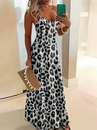 Women's New Fashion Summer Sleeveless Dress Casual Long Retro Strap Dress Street 3D Texture Print Comfortable Breathable Dress