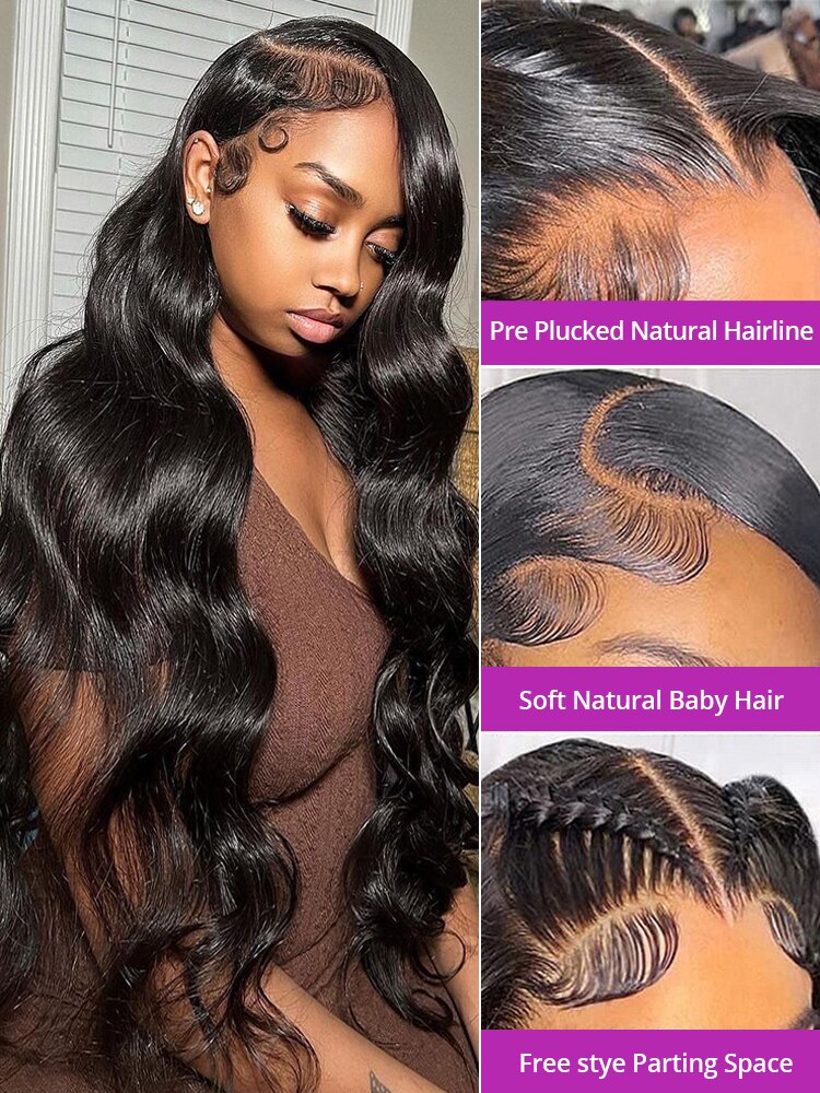 13x4 Body Wave Lace Front Wig 30 40 Inch 13x6 Hd Transparent Lace Frontal Wigs Women 360 Loose Curly Human Hair Full Lace Wig