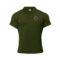 Running Short Sleeve Button Lapels Polo Shirts Men's Fitness Slim Fit Sports Cotton T Shirt Gym Bodybuilding Muscle Clothing
