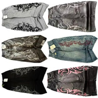 Y2K Fashion Pattern Embroidery Baggy Jeans Men and Women High Street Vintage Hip Hop Casual Couple High Quality Wide-leg Pants