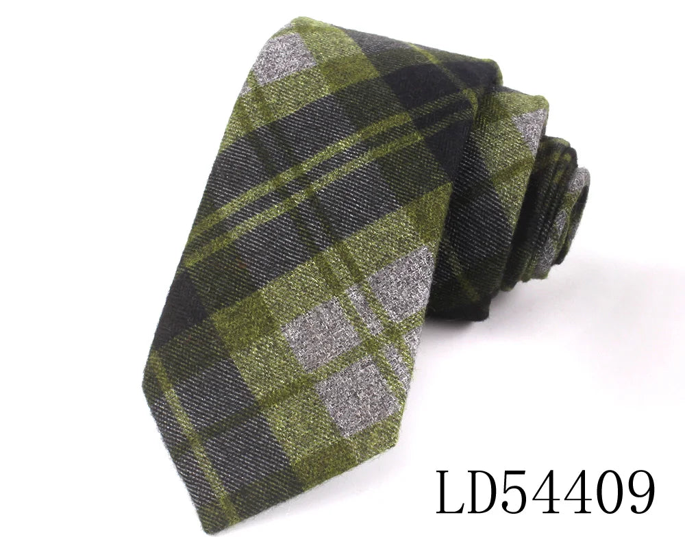 New Cotton Ties Casual Skinny Necktie For Party Boys Girls Plaid Neck Tie Wedding Necktie For Groom Neck Wear For Men Gravata