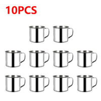 1/5/10PCS 200ML Stainless Steel Mug Coffee Cup Insulated Cup Keep Drinks Hot Camping Travel Mug Milk Tea Cup Tumbler Water Mug