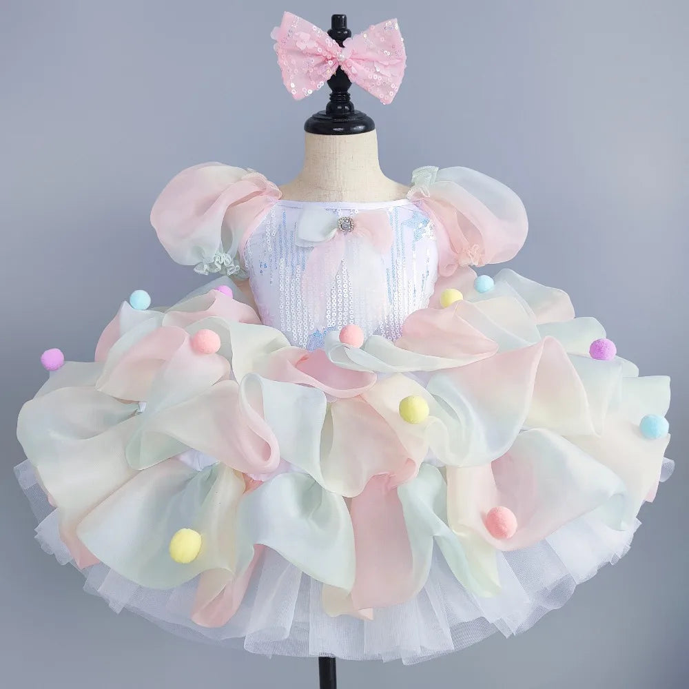 Summer Children Ballet Dress Baby Ballerine Dance Costumes Kids Dresses Tutu Girl Ballet Leotards Vestidos Party Girls Clothing