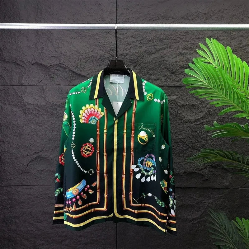2025 men's printed T-shirt, men's and women's long sleeved shirt, 100% polyester fiber, fashionable and comfortable casual men's