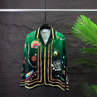 2025 men's printed T-shirt, men's and women's long sleeved shirt, 100% polyester fiber, fashionable and comfortable casual men's