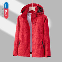 New Waterproof Windproof Jacket Men Women Outdoor Hiking Coat Military Camo Breathable Detachable Hood Raincoat Trekking Jacket