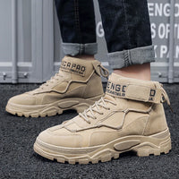 Tactical Boots Men Work & Safety Shoes Casual Sneakers Genuine Leather Men's Motorcycle Boots Mens Shoe Free Delivery Shoes High
