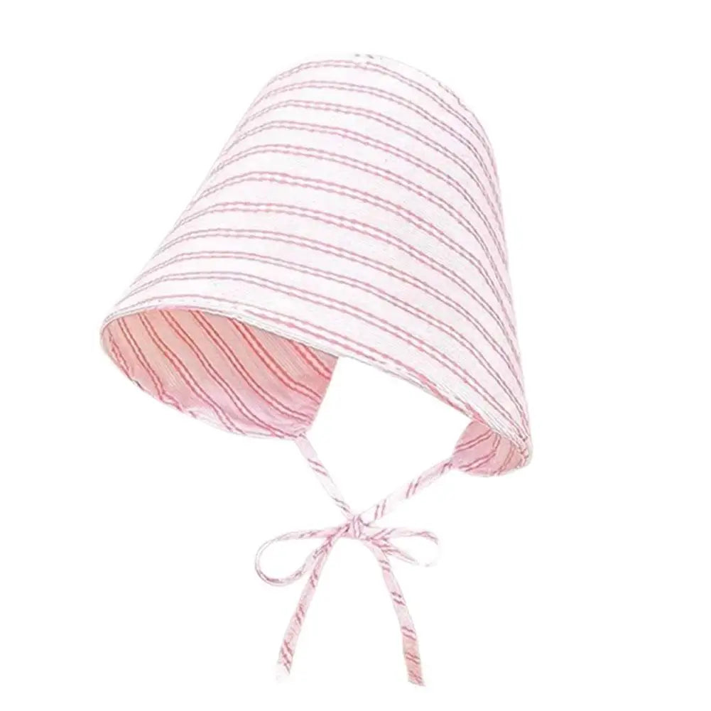 Striped UPF 50+ Sun Protection Bucket Hat, Lightweight Breathable Wide Brim UV Block Sun Hat Adjustable Chin Ties for Outdoor
