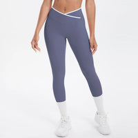 Women Cross High Waisted Sports Suit Breathable Fitness Running Workout Yoga Set Casual Pilates Sportwear Leggings