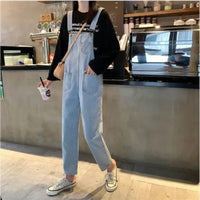 Jeans Bib Pants Women's Crotch Convenient Pants Double-headed Invisible Zipper Large Version Loose Slim Sex Pants Wide Leg Pants