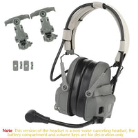 GEN 6 Tactical Headset Non-picking Noise-Cancelling Headset with Robotic Arm Mic for Hunting Paintball CS Militar Helmet