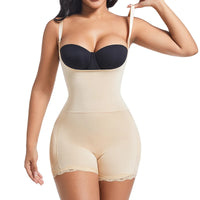 High Waist Shapewear Bodysuit for Women 4-Pad Butt and Hip Lifter Adjustable Shoulder Straps Tummy Control Slimming Fit
