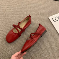 Bailamos Women Shoes 2021 Brand Designer Mary Janes Shoes Woman Square Toe Japanned Leather Flats Vintage Narrow Band Loafers