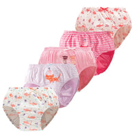 5 Pcs/Box Children Underwear Girl Soft Cotton Girls Briefs Pants Cartoon Lovely Cat Kids Underpants Breathable Panties For Girls