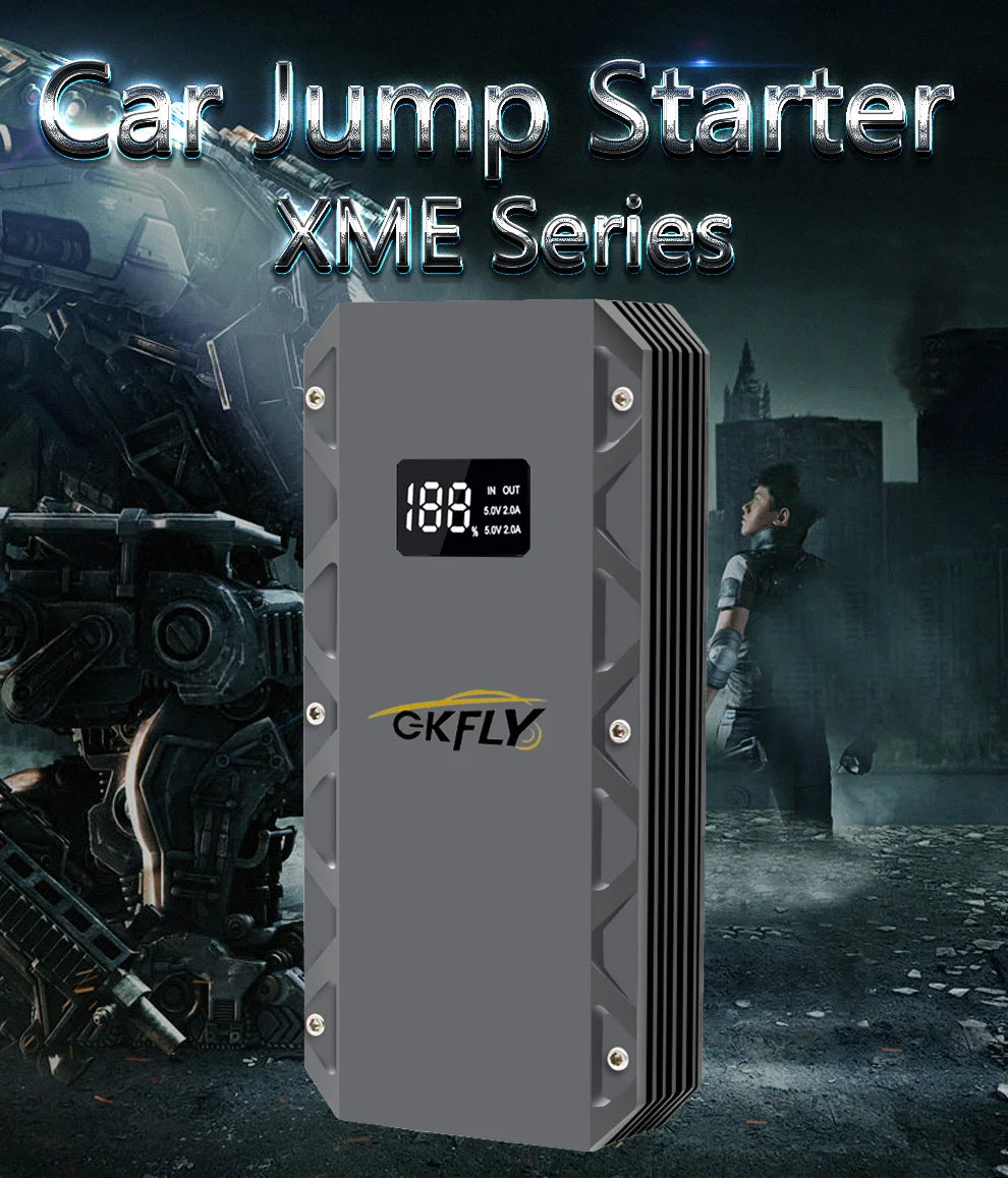 GKFLY Car Jump Starter Portable Power Bank 6000A/4000A/3000A Starting Device Car Booster Battery For Petorl Diesel Car