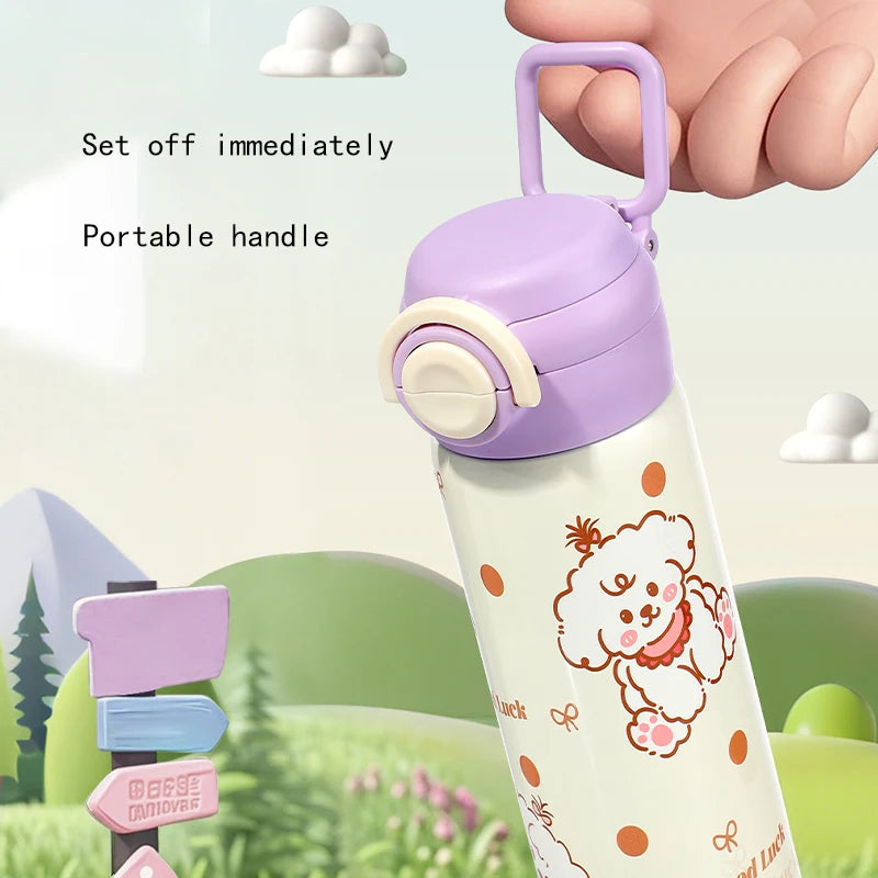 316 Stainless Steel Cartoon Insulated Cup For Children Going To School Portable Cup For Insulation And Cooling Water Cup